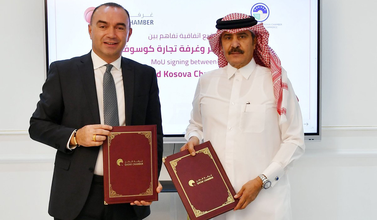 Qatar Chamber Signs Cooperation Agreement with Kosovan Counterpart